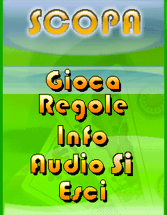 Il gioco della scopa J2ME — original screenshot 3
