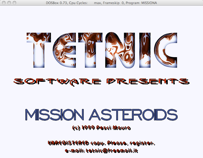 Mission Asteroids — original screenshot 1